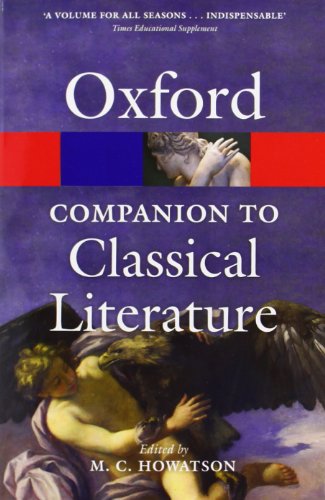 Book cover: "The Oxford Companion to Classical Literature," with classical art.
