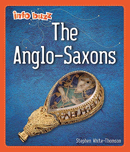 Book cover: “The Anglo-Saxons” with image of ornate gold brooch.