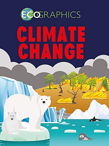 Book cover depicting polar bears on melting ice and a forest fire.