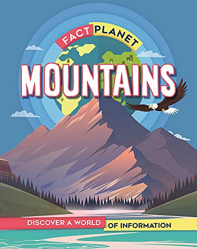 Book cover depicting mountains, an eagle, and a globe with “MOUNTAINS” text.