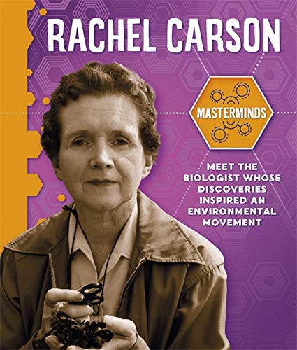 Book cover featuring a portrait of Rachel Carson, a biologist.