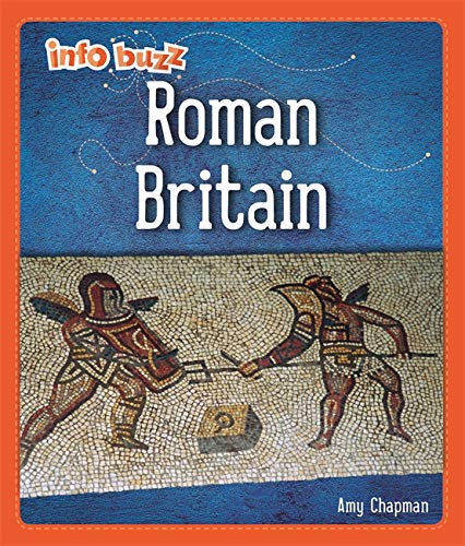 Book cover: "Roman Britain" with mosaic image of battling figures.