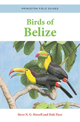 Book cover: “Birds of Belize” featuring two toucans on a branch.