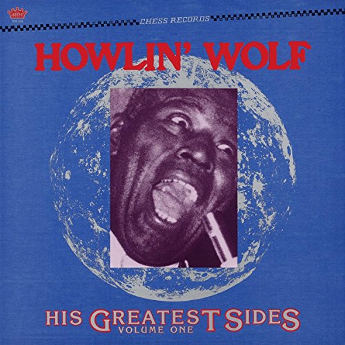 Howlin’ Wolf album cover: a blue background with a distorted portrait.