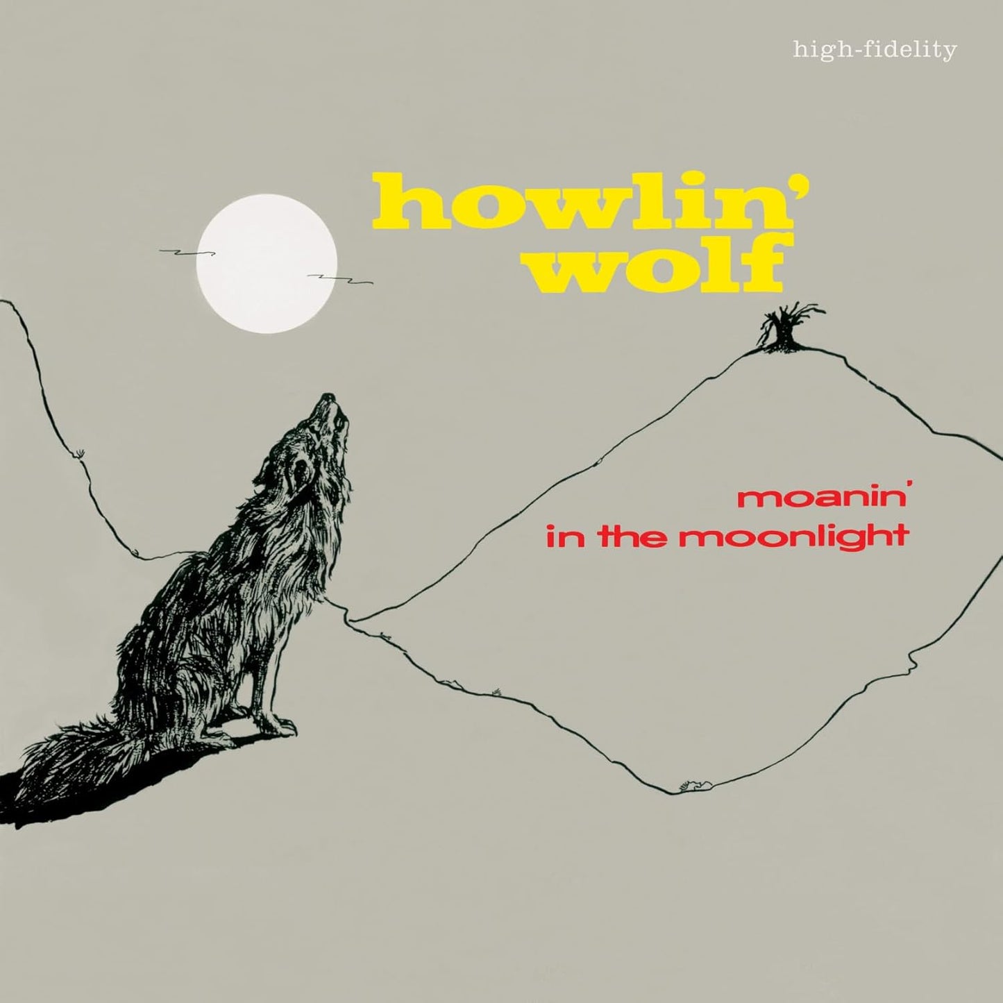 Howlin’ Wolf album cover: a howling wolf under a full moon.