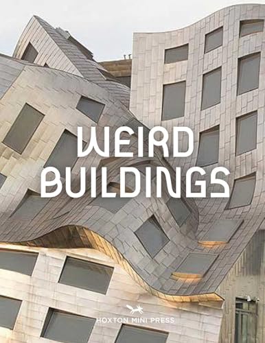 Book cover featuring a distorted, metallic building with the title "Weird Buildings".