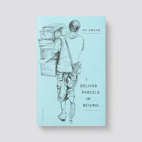 Book cover: sketch of a delivery worker carrying stacked parcels.