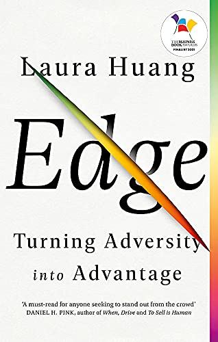 Book cover: “Edge” by Laura Huang, with red slash and dark text.