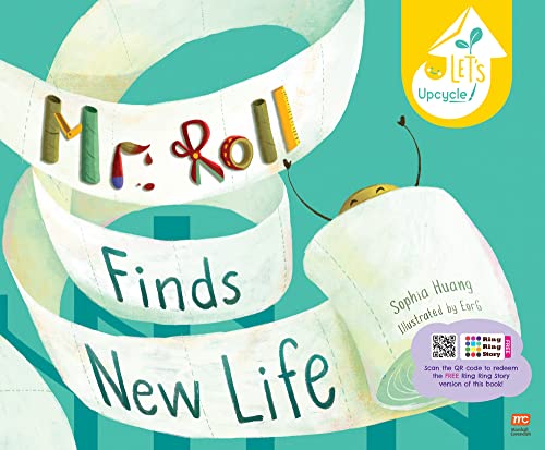 Book cover featuring illustrated text and a smiling insect made from toilet paper.