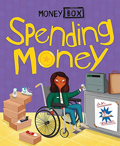 Book cover: girl in wheelchair buying shoes with money.