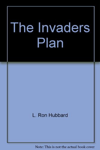 Book cover: "The Invaders Plan" by L. Ron Hubbard, blue and black.