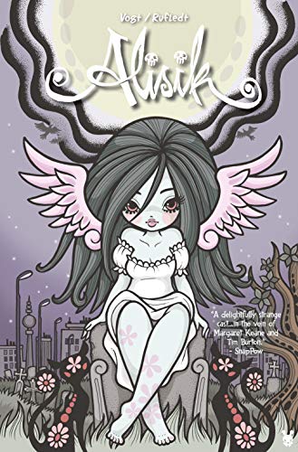 Alisik Volume 1: Fall" cover, featuring a winged girl in a graveyard.