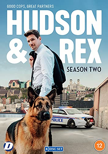 DVD cover for Hudson & Rex Season 2 featuring a man and German shepherd dog.