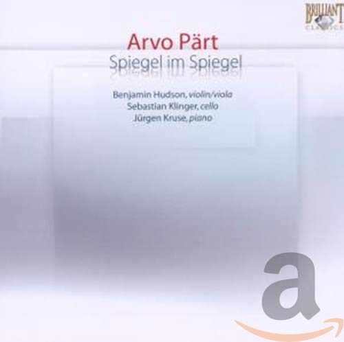 CD cover for Arvo Pärt’s “Spiegel im Spiegel” featuring musicians’ names.