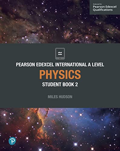 Physics student book cover with nebula image and white text.