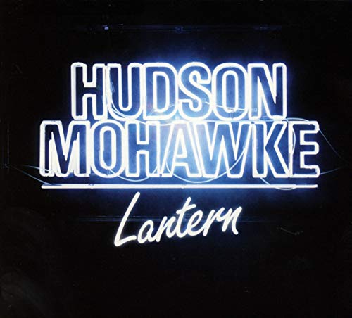 “Hudson Mohawke - Lantern” CD cover with glowing neon-style lettering.