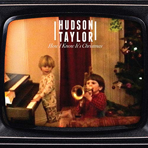 Vinyl record cover: children with a piano and trumpet, framed like a TV.