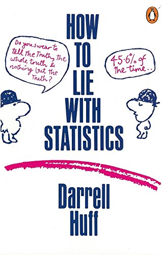 The image is a book cover. Alt text: "Book cover of 'How to Lie with Statistics' by Darrell Huff."