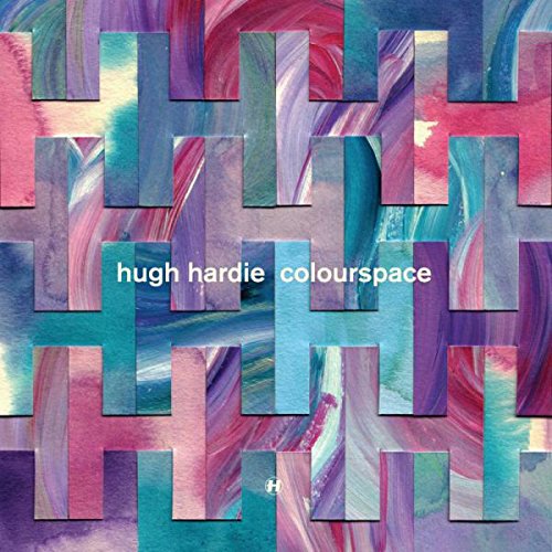 The image shows a vibrant album cover with a maze-like pattern and abstract background.