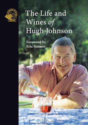 Book cover featuring Hugh Johnson pouring wine, with a portrait.