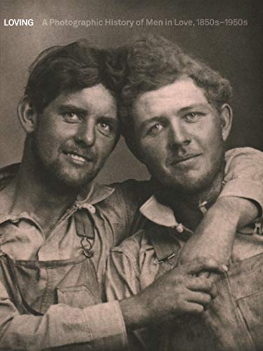 Vintage black and white photo of two men embracing, book cover.