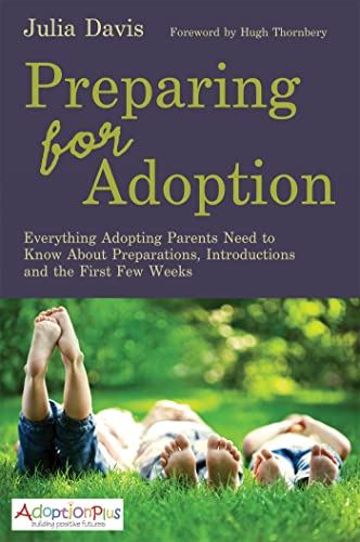 Book cover: “Preparing for Adoption” with image of children’s feet in grass.