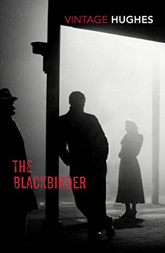 Book cover: silhouetted figures in fog, red title "THE BLACKBIRDER".