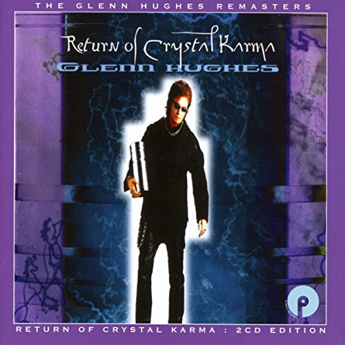 Glenn Hughes standing against a purple and blue abstract background on a CD cover.