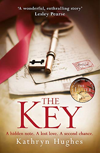 Book cover featuring an antique key resting on old letters and paper.