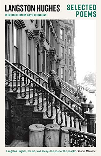 Book cover: “Selected Poems” by Langston Hughes with a street scene.