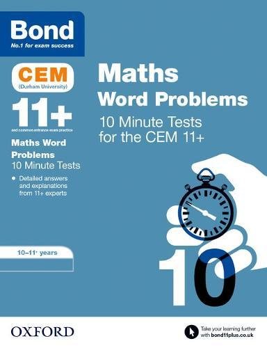 Blue book cover with "Maths Word Problems" text and a stopwatch illustration.