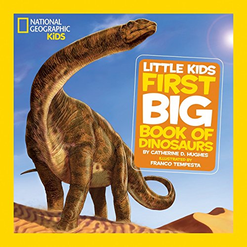 Book cover featuring a long-necked, brown dinosaur against a blue sky.