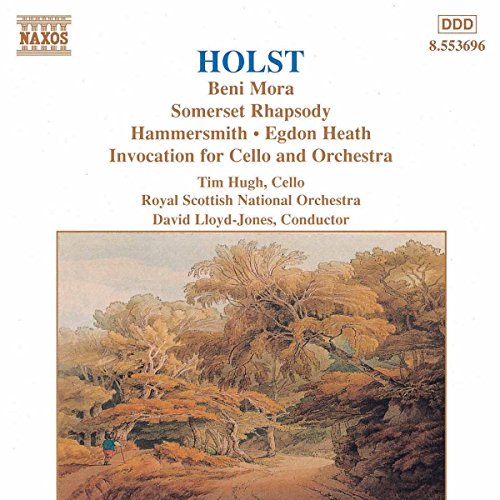 CD cover for Holst orchestral works, featuring a landscape painting.