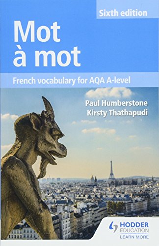 French vocabulary textbook, “Mot à Mot” sixth edition, with Paris skyline.
