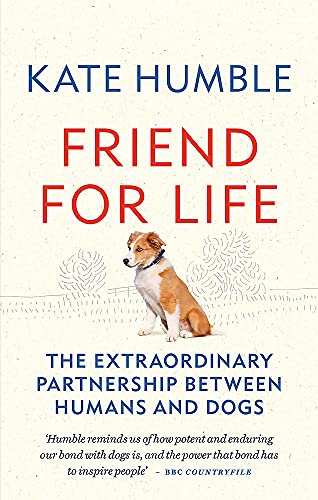 Book cover: "Friend For Life" with a dog and floral illustration.