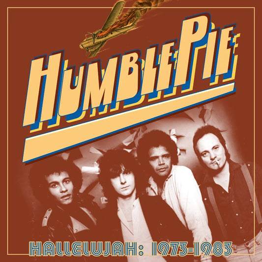 Humble Pie album cover, "Hallelujah: 1972-1983," featuring band portrait.