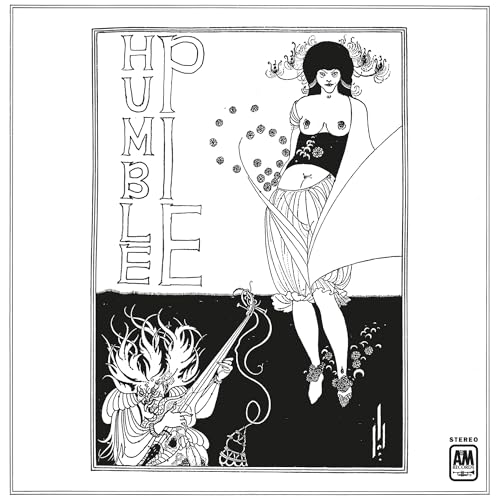 Black and white album cover with art nouveau style illustration.