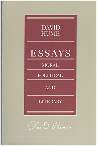 Book cover of Essays: Moral, Political and Literary by David Hume on beige background.
