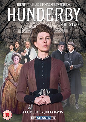 DVD cover for Hunderby Series Two featuring a cast in period costumes before a mansion.