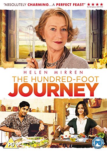 Movie poster with Helen Mirren and two others in a kitchen setting preparing food.