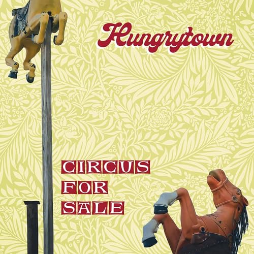 CD cover with carousel horses and floral patterned background.