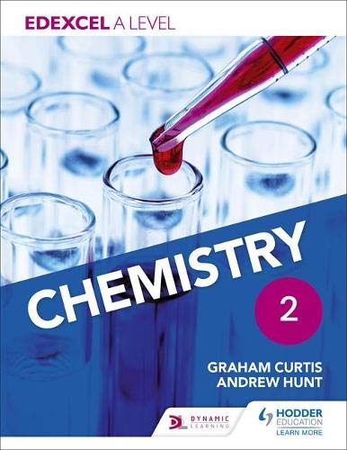 Chemistry textbook cover with beakers and a red liquid pipette.
