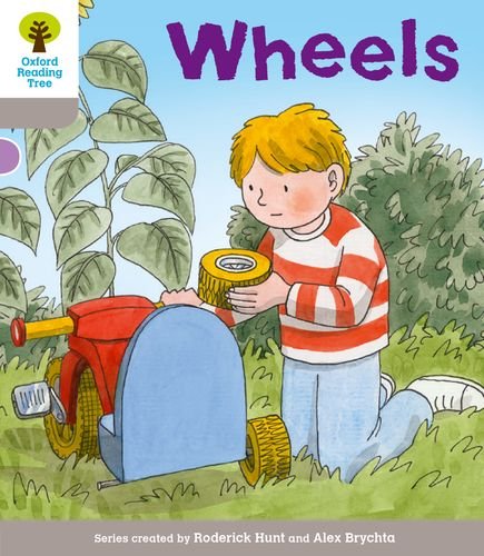 Book cover: a boy with a red tricycle and yellow wheels.