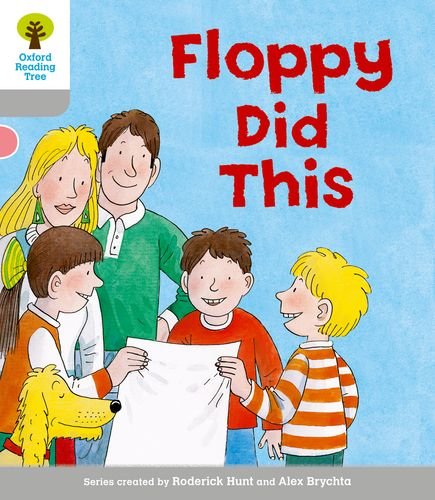 Book cover showing a family and dog looking at a blank white paper.