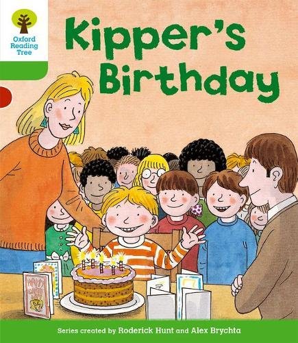 Book cover illustration showing a young boy with a birthday cake surrounded by classmates.