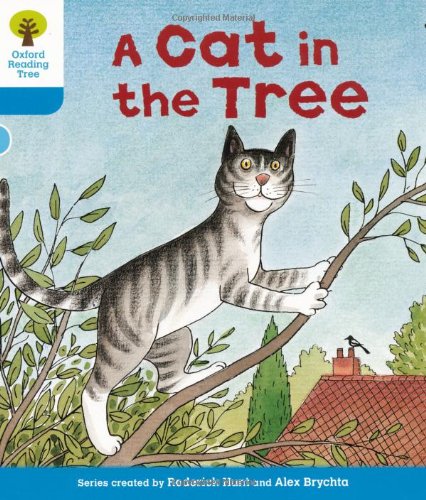 Book cover: a gray cat perched on a tree branch.