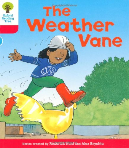 Book cover: girl in hard hat climbs a golden rooster weathervane.