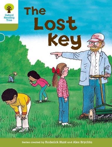 Book cover: children and a man searching for something in a garden.