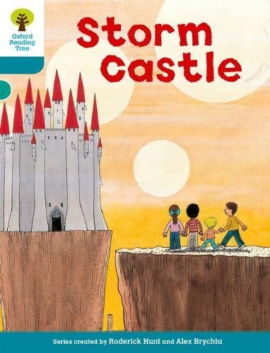 Book cover: “Storm Castle” depicts children near a grey castle.
