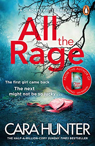 Book cover: “All the Rage” by Cara Hunter, featuring a forest scene.